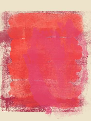 Abstrakte Malerei in rot, lila und weiß von Dina Dankers