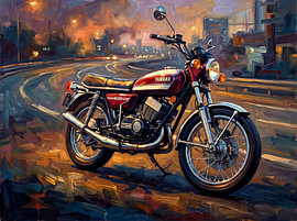 Yamaha RD350 in der Abenddämmerung von Jan Keteleer