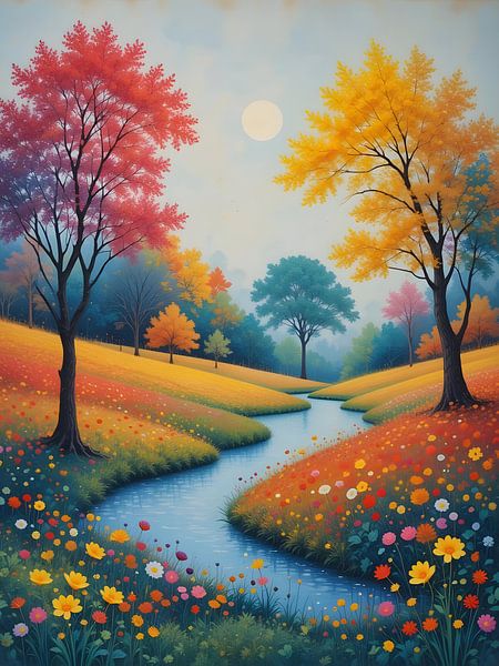 Autumn river by HorizonArtistry