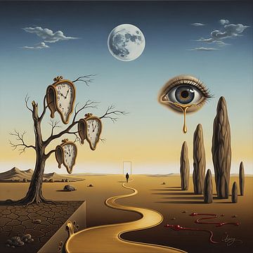 Traumlandschaften des surrealen Geistes - Meisterwerk der surrealen Kunst von Aden Pink Galerry