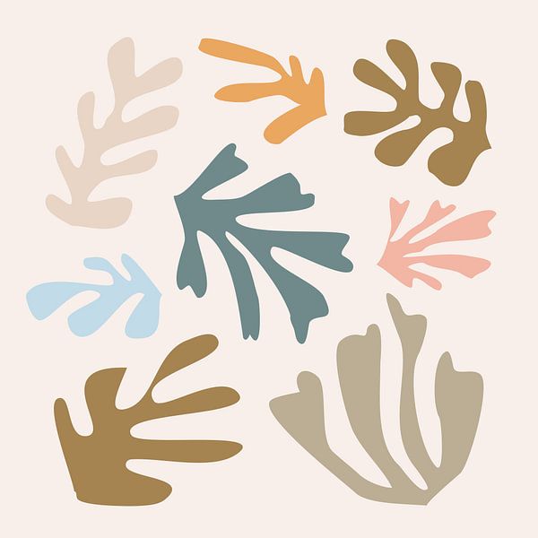 Inspired by Henri Matisse on beige by Mad Dog Art