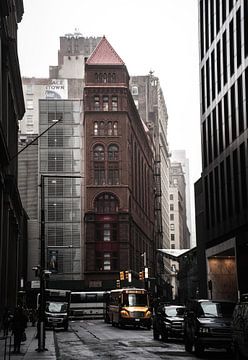 Straat in downtown Manhattan,New York van Bart cocquart