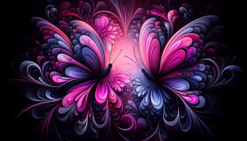 Rêve de papillon noir et rose par ButterflyPix