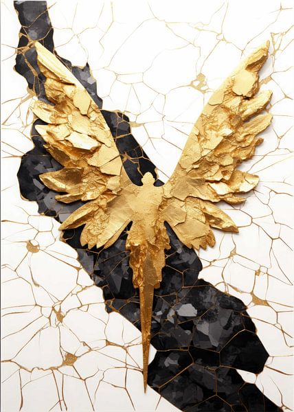 Abstract gouden decor van Morgan