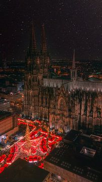 Kerstmarkt in de kathedraal van Keulen, Duitsland