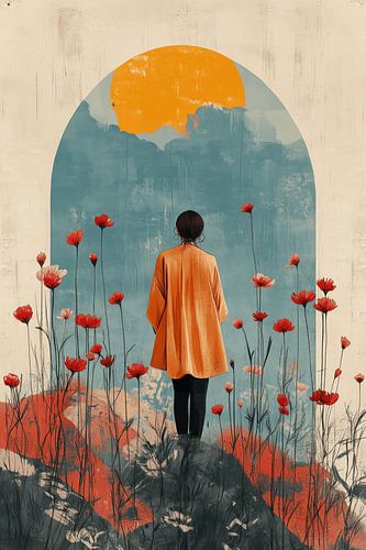 Harmonie in Orange, Gelb und Blau