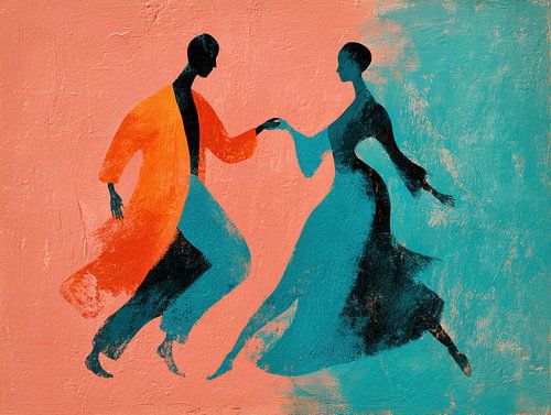 Tanz und Farbe | Fröhlicher Rhythmus in Bewegung von Wunderbare Kunst