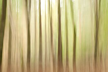Abstract bos - verticale beweging van Anita van Hengel