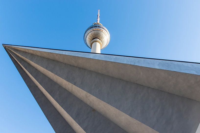 TV tower on Alexanderplatz square in the center of Berlin, Germany, Europe by WorldWidePhotoWeb
