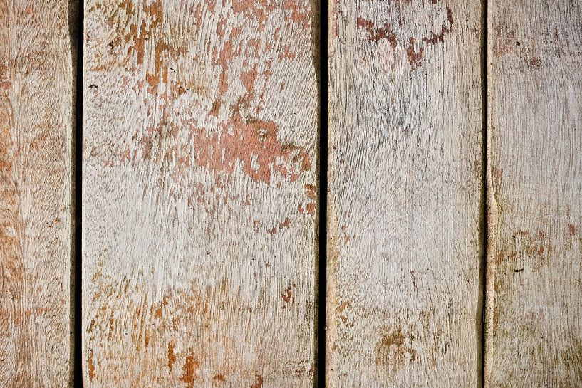 Close-up van Verweerde houten planken van Melissa Peltenburg