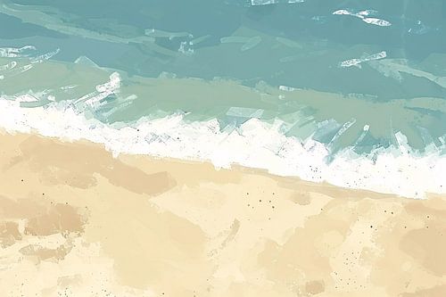 Rustgevende kustlijn met zachte golven