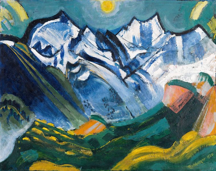 August Babberger - High mountain landscape with Scheerhorn (1920) by Peter Balan