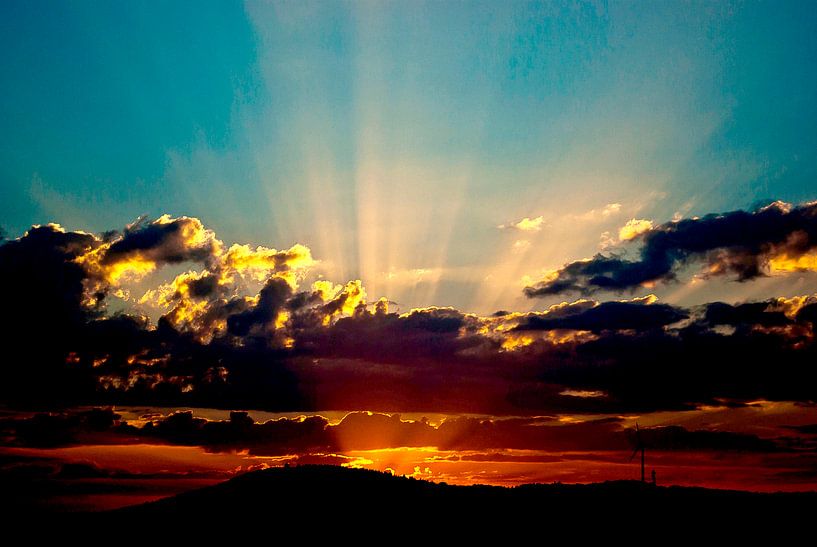 Sunset over Borgholzhausen by Norbert Sülzner