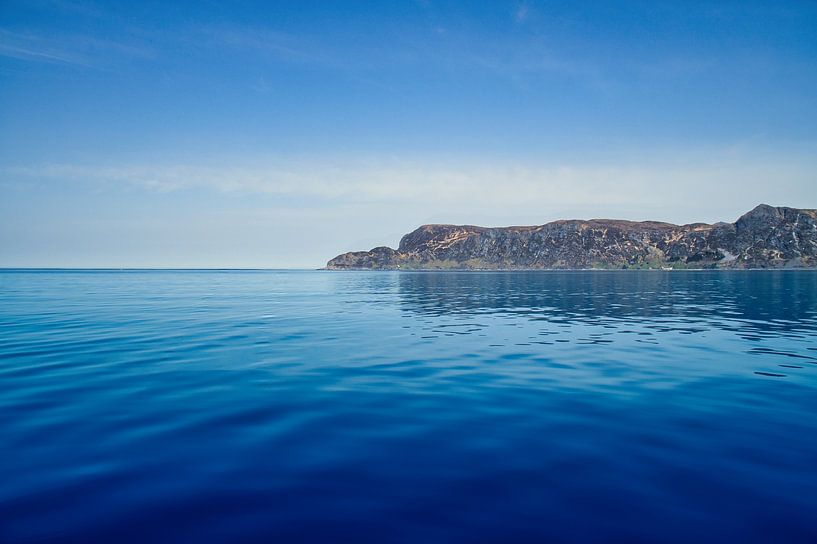 Western Cape in Norway. Fjord and sea with mountains on the coast by Martin Köbsch