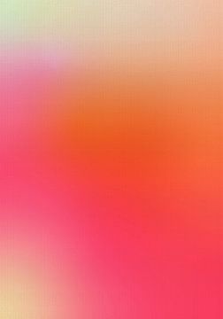 Retro jaren 70 neon kunst. Abstract kleurverloop in roze, rood en gebroken wit van Dina Dankers