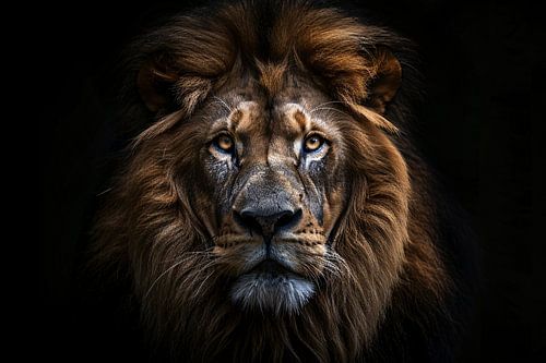 De trotse blik van de koning der dieren