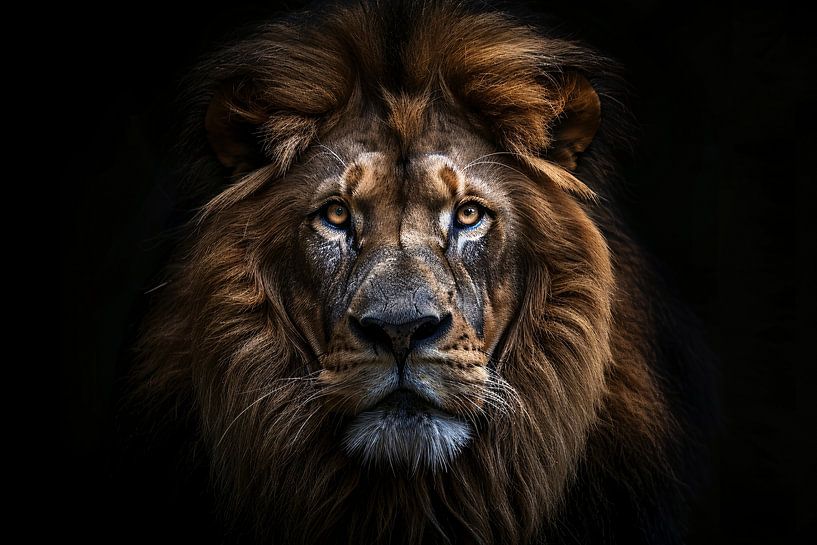 The proud gaze of the king of beasts by Art & Soul Creations