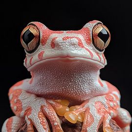 Rosa Frosch Porträt von TheXclusive Art