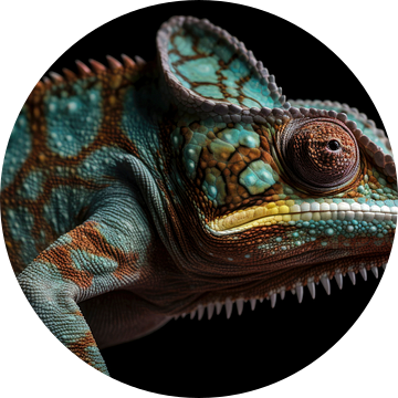 Kameleon van Digitale Schilderijen