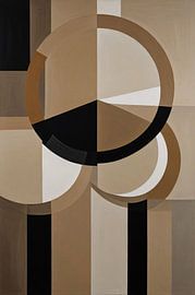 Geometric Composition with Earth tones and Circles by Art & Soul Creations