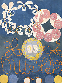 Blauw bloemenornament
