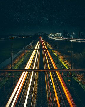 Light Trails Treinen van de Utregter Fotografie