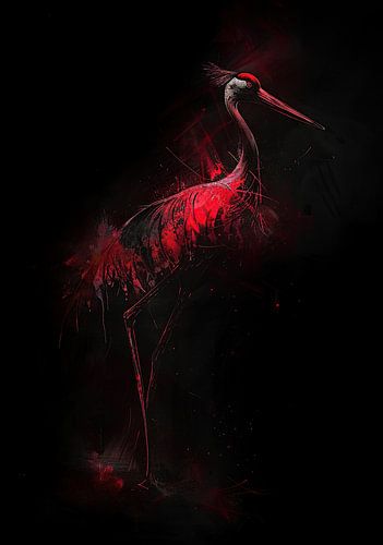 Peinture grue abstraite