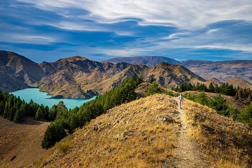 walking at lake Benmore