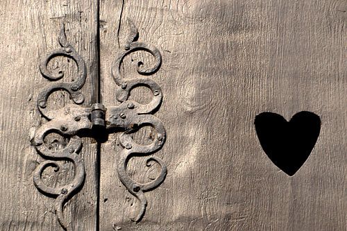 historisch houten vensterluik in Quedlinburg