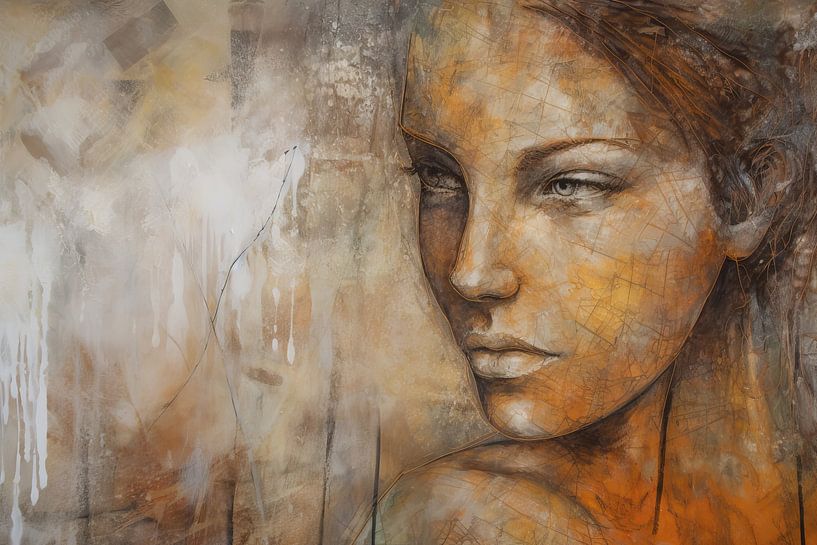 Malerei Bernstein | Abstrakte Malerei von ARTEO Gemälde