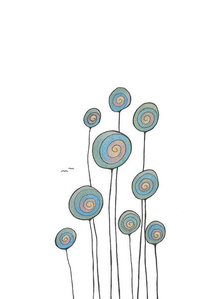 Lollipop Blumen von Monique van Kipshagen - Heartwarming Arts