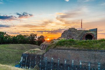 Fort Sint Pieter à Maastricht au coucher du soleil