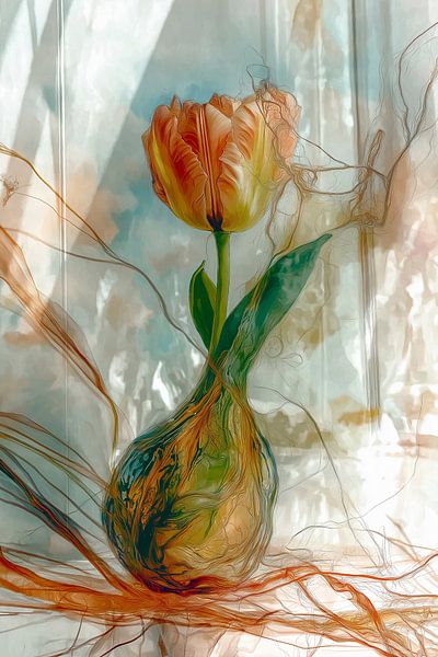 Tulpen &amp; Botanische Poesie in Licht und Linie von Marijke Trienekens