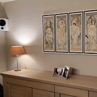 Kundenfoto: The Times of the Day - Alphonse Mucha, auf Leinwand