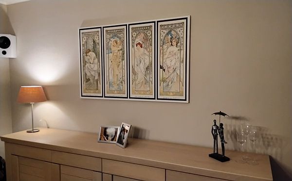 Customer photo: The Times of the Day - Alphonse Mucha, on canvas