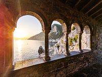 Ondergaande zon aan de Cinque Terre