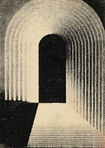 Abstract archway with perspective path