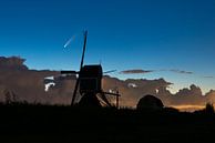 Komeet boven hollandse molen van Menno van der Haven thumbnail