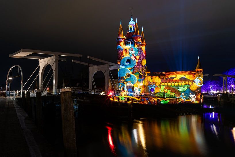 Zierikzee beleuchtet Zuidhavenpoort von Dexter Reijsmeijer