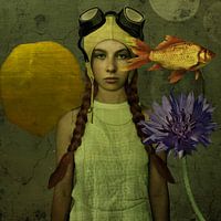 Bonnet de bain Vintage Beauty Gold/Fish/Flower