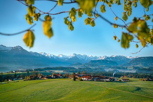 Lente-uitzicht op de Oberallgäu