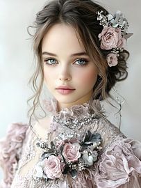 Delicate blossoms in soft light by Klaus Tesching - Art-AI