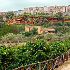 Blick auf Agrigent von Leopold Brix