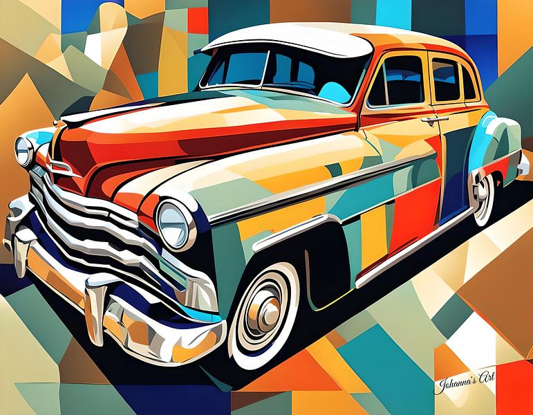 Abstract Art Illustration - Alte Autos 5 von Johannas Art Creations