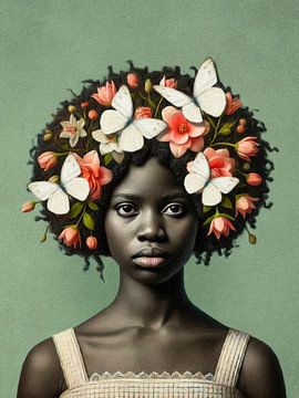 Afro Butterflies by J.O. Han