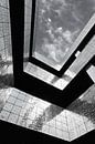 Opvallende architectuur met glanzende tegels en een bewolkte hemel van Tony Vingerhoets thumbnail