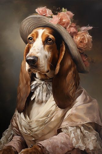Victorian Basset Lady
