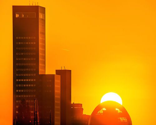 Skyline Leeuwarden oranje