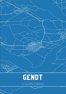 Blauwdruk | Landkaart | Gendt (Gelderland) van Rezona