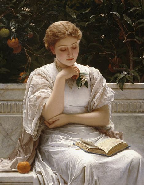 Charles Edward Perugini,Mädchen lesen von finemasterpiece